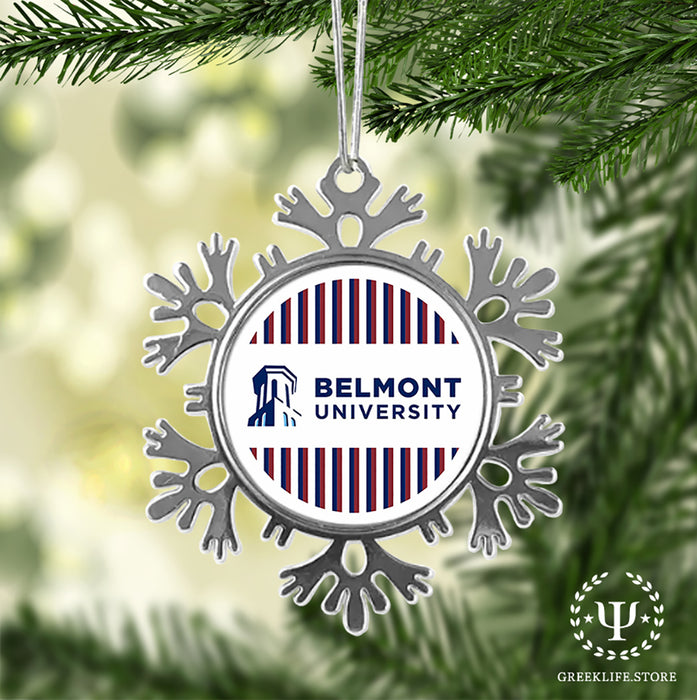 Belmont University Christmas Ornament - Snowflake Metal