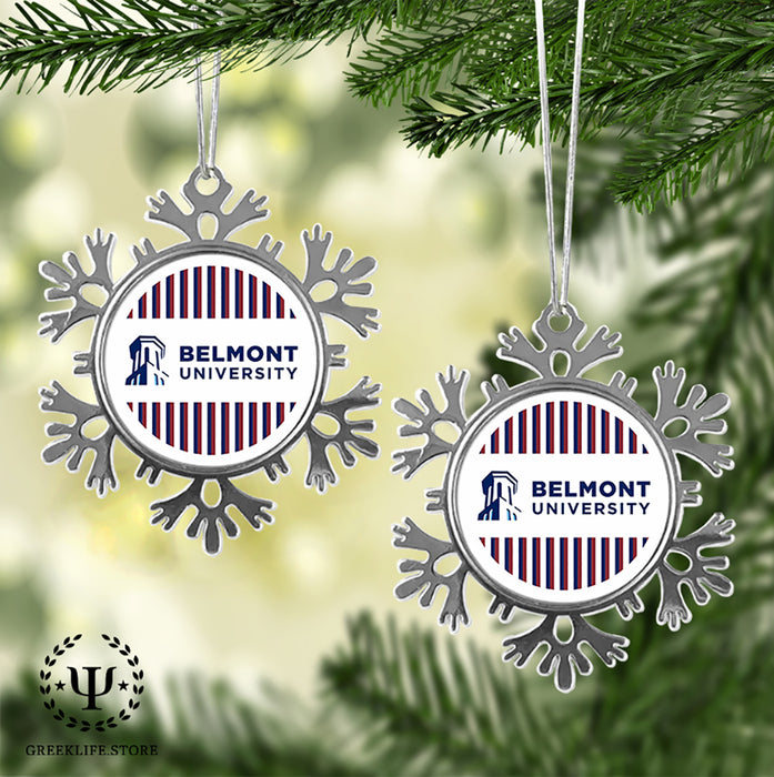 Belmont University Christmas Ornament - Snowflake Metal