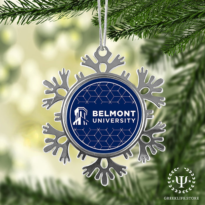Belmont University Christmas Ornament - Snowflake Metal
