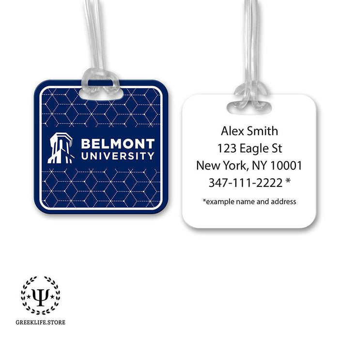 Belmont University Luggage Bag Tag (square)