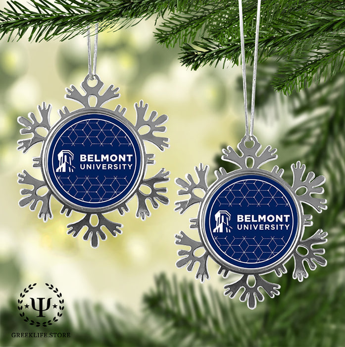 Belmont University Christmas Ornament - Snowflake Metal