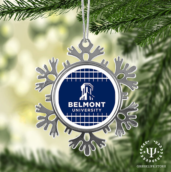 Belmont University Christmas Ornament - Snowflake Metal