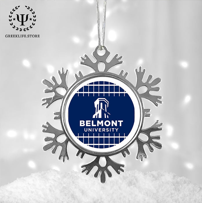 Belmont University Christmas Ornament - Snowflake Metal