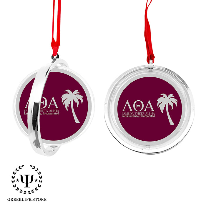 Lambda Theta Alpha Christmas Reversible Flat Round Ornament