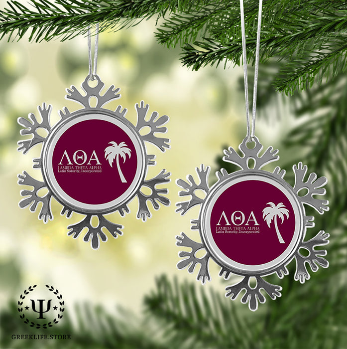 Lambda Theta Alpha Christmas Ornament - Snowflake Metal