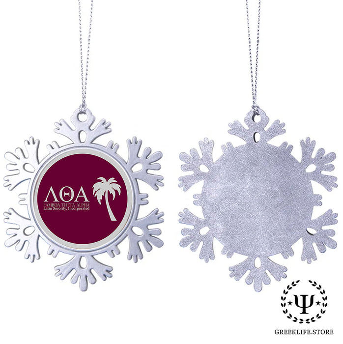 Lambda Theta Alpha Christmas Ornament - Snowflake Metal