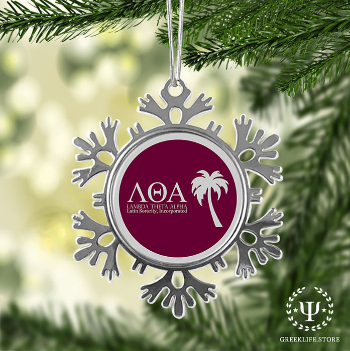 Lambda Theta Alpha Christmas Ornament - Snowflake Metal