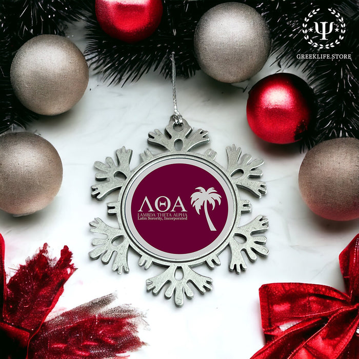 Lambda Theta Alpha Christmas Ornament - Snowflake Metal