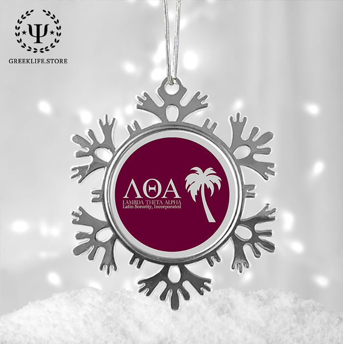 Lambda Theta Alpha Christmas Ornament - Snowflake Metal