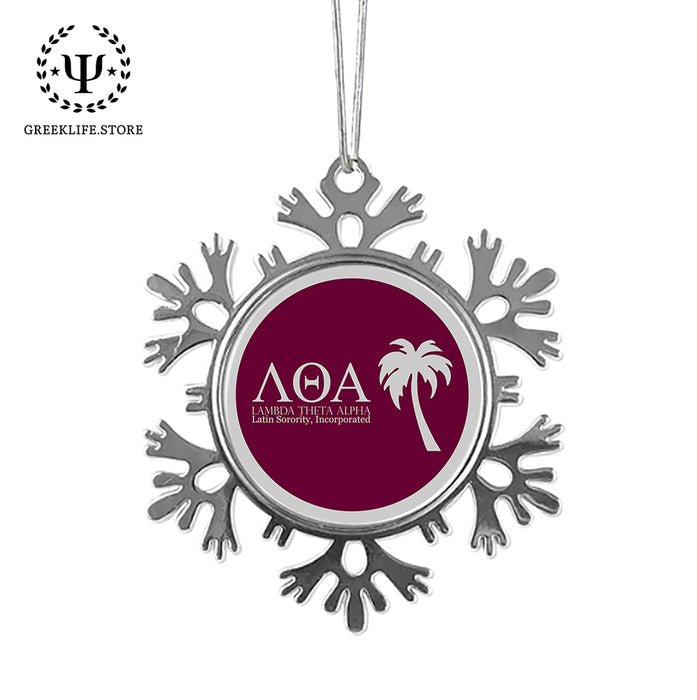 Lambda Theta Alpha Christmas Ornament - Snowflake Metal