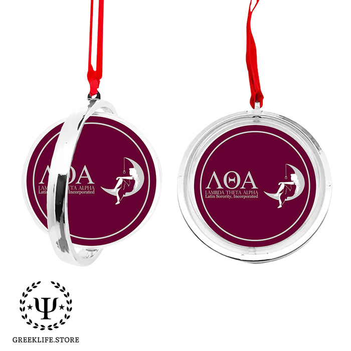 Lambda Theta Alpha Christmas Reversible Flat Round Ornament