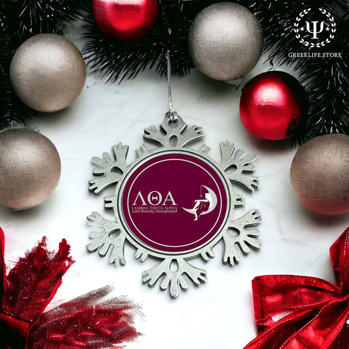 Lambda Theta Alpha Christmas Ornament - Snowflake Metal