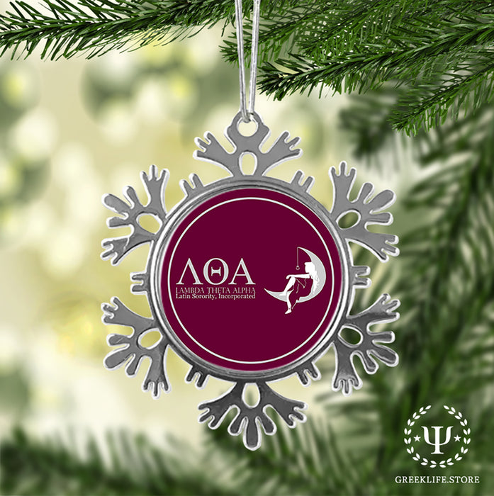 Lambda Theta Alpha Christmas Ornament - Snowflake Metal