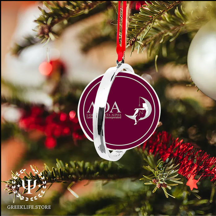 Lambda Theta Alpha Christmas Reversible Flat Round Ornament