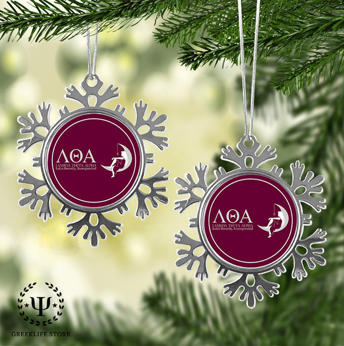 Lambda Theta Alpha Christmas Ornament - Snowflake Metal