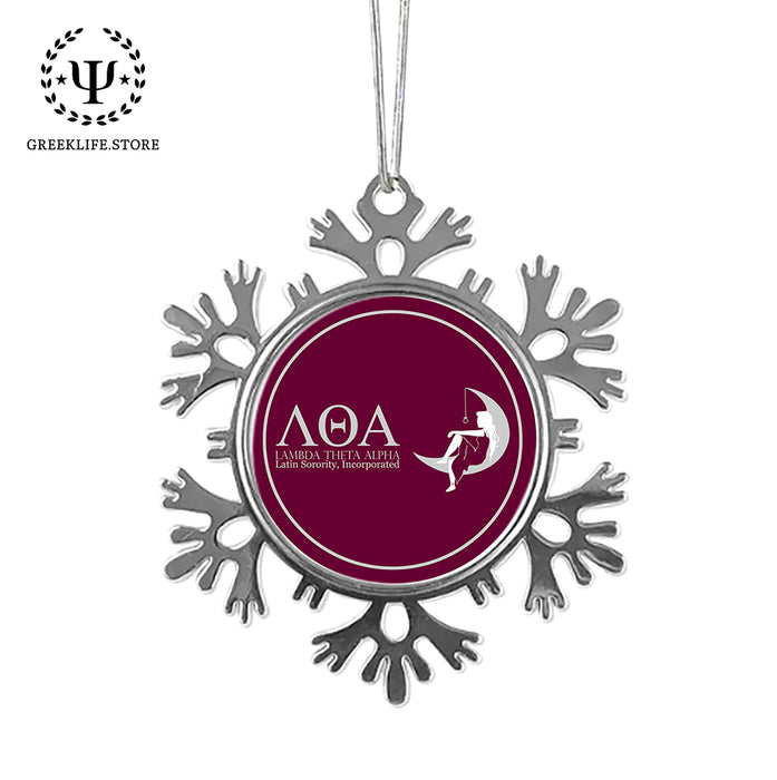 Lambda Theta Alpha Christmas Ornament - Snowflake Metal