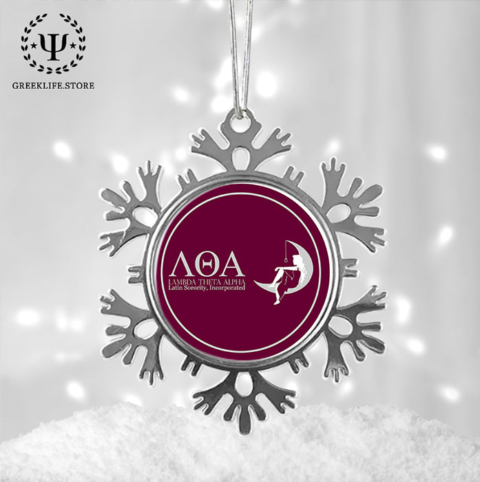 Lambda Theta Alpha Christmas Ornament - Snowflake Metal