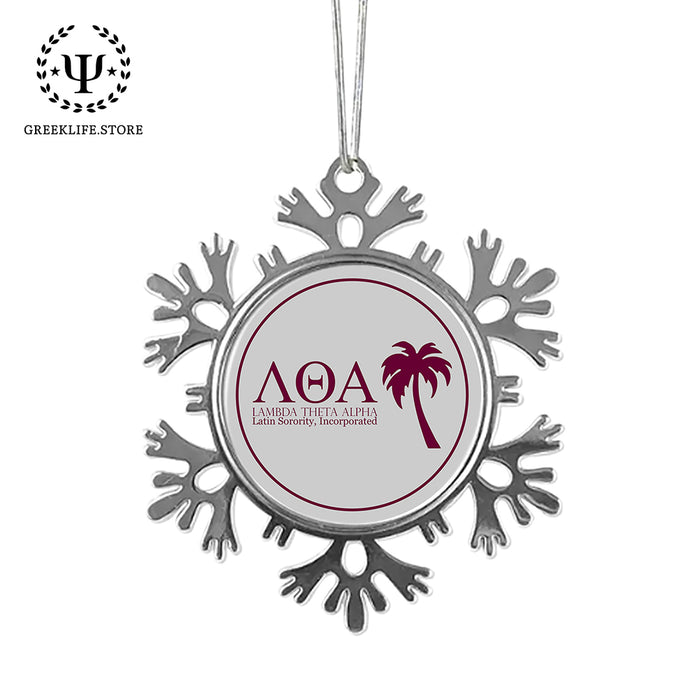Lambda Theta Alpha Christmas Ornament - Snowflake Metal