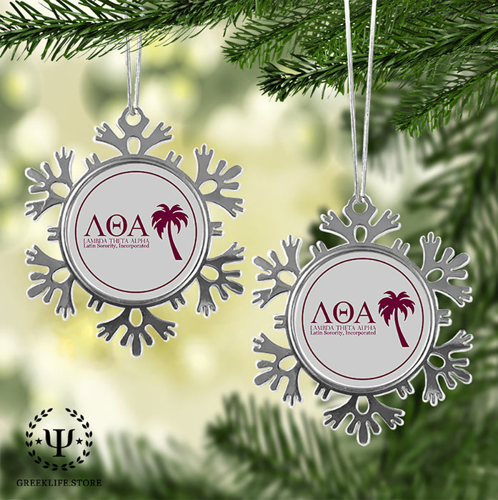 Lambda Theta Alpha Christmas Ornament - Snowflake Metal