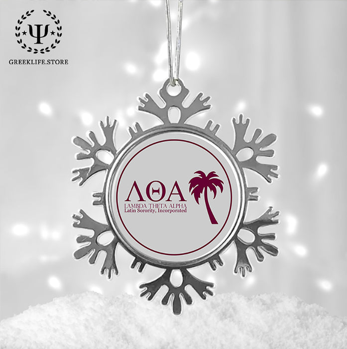 Lambda Theta Alpha Christmas Ornament - Snowflake Metal