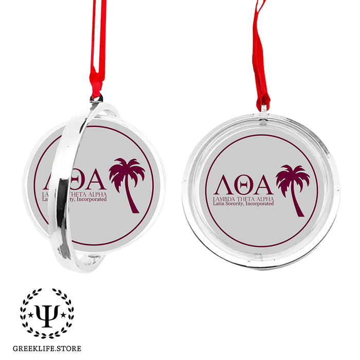 Lambda Theta Alpha Christmas Reversible Flat Round Ornament