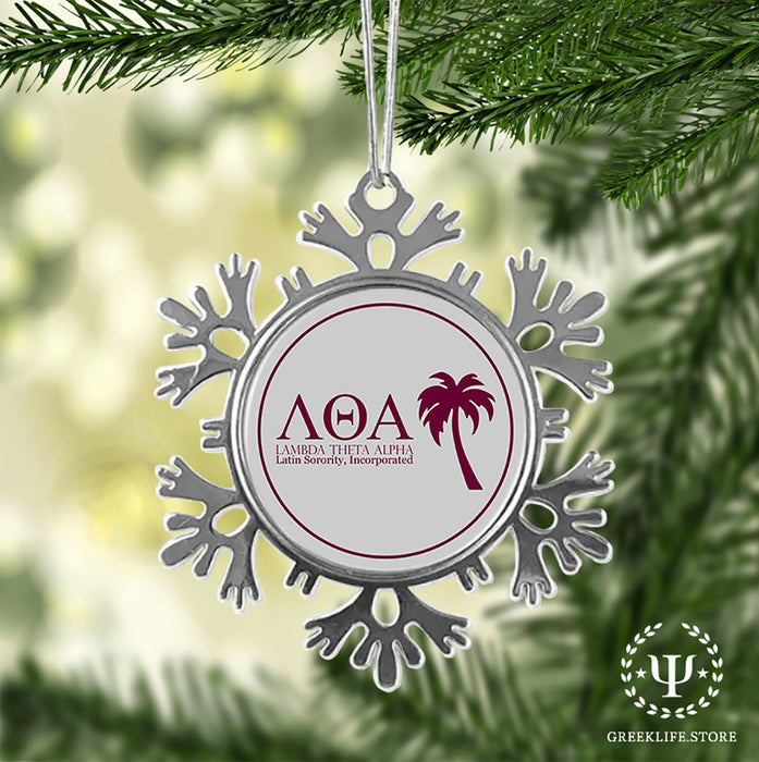 Lambda Theta Alpha Christmas Ornament - Snowflake Metal