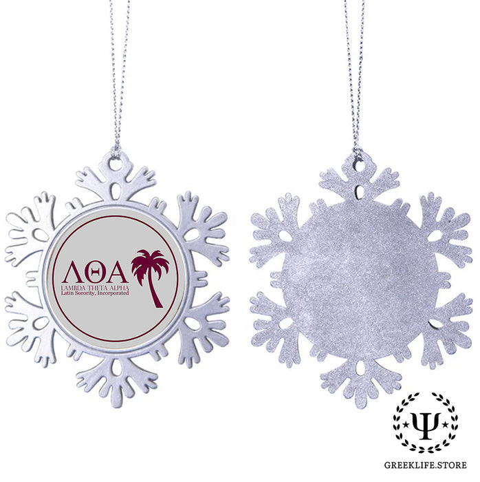 Lambda Theta Alpha Christmas Ornament - Snowflake Metal