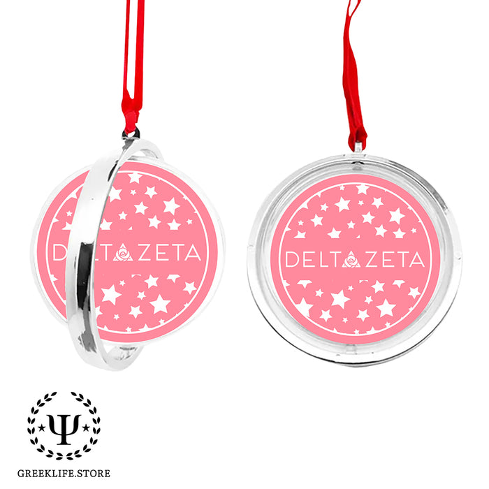 Delta Zeta Christmas Reversible Flat Round Ornament