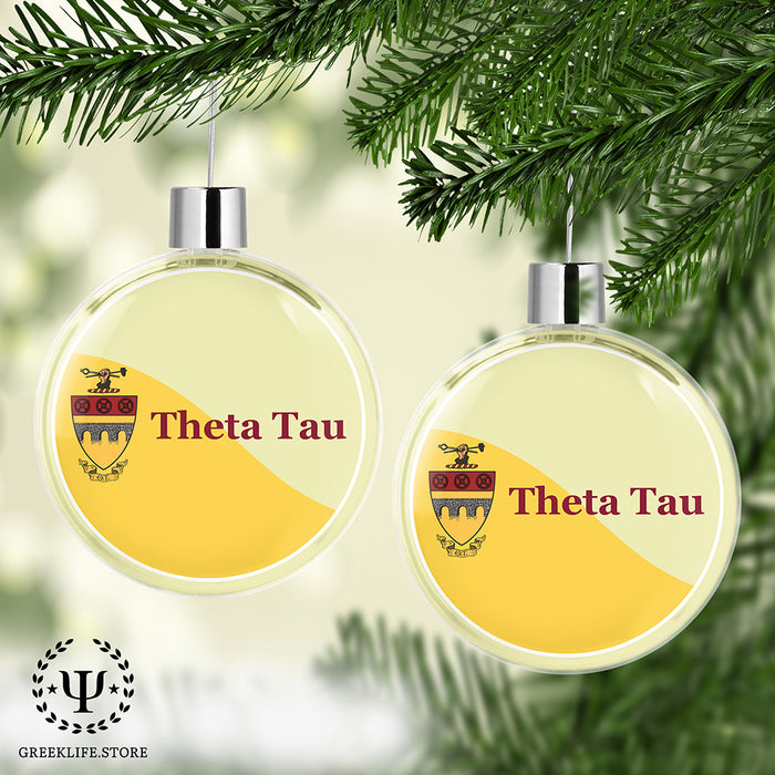 Theta Tau Christmas Ornament Flat Round