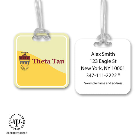 Theta Tau Luggage Bag Tag (square)