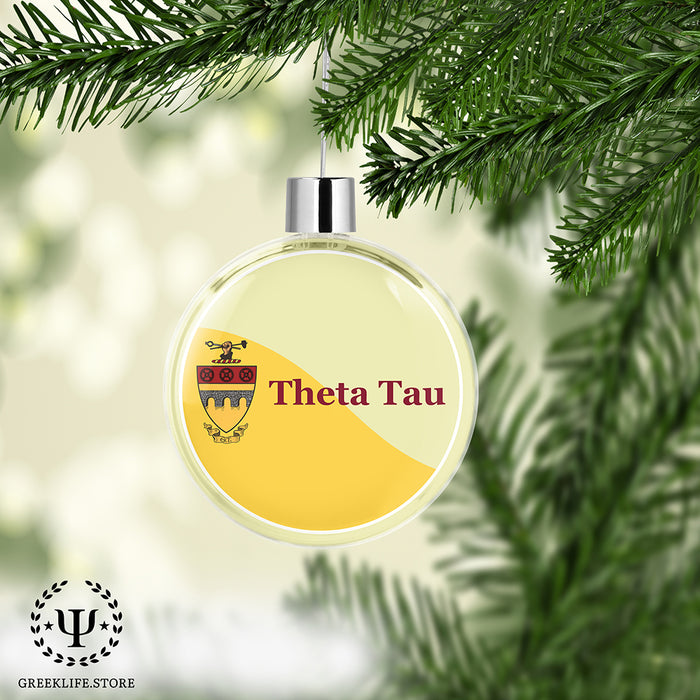 Theta Tau Christmas Ornament Flat Round
