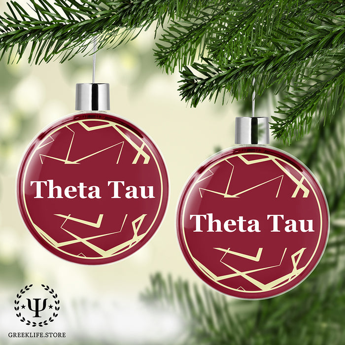 Theta Tau Christmas Ornament Flat Round