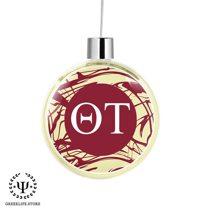 Theta Tau Christmas Ornament Flat Round