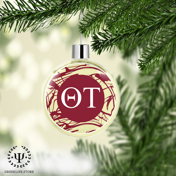 Theta Tau Christmas Ornament Flat Round