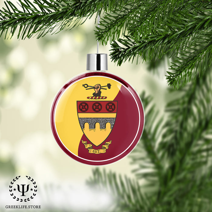Theta Tau Christmas Ornament Flat Round