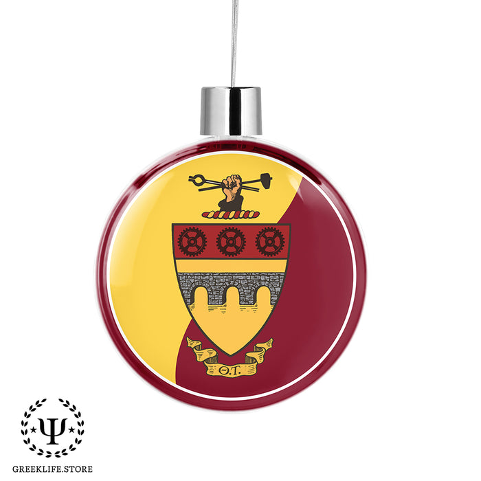 Theta Tau Christmas Ornament Flat Round