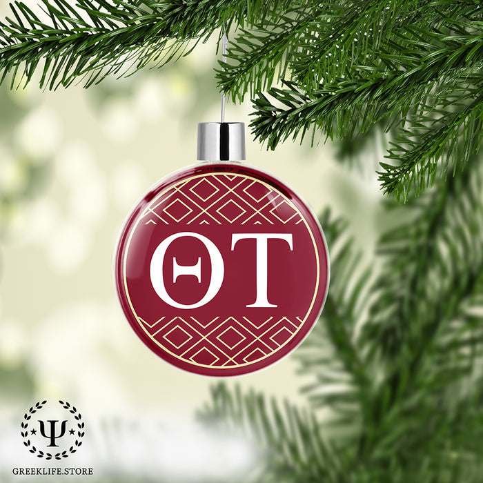 Theta Tau Christmas Ornament Flat Round