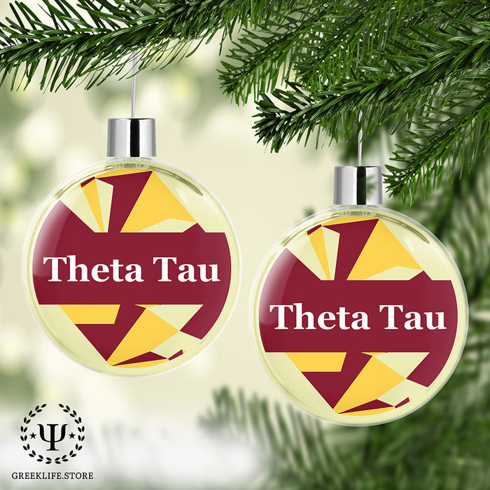 Theta Tau Christmas Ornament Flat Round