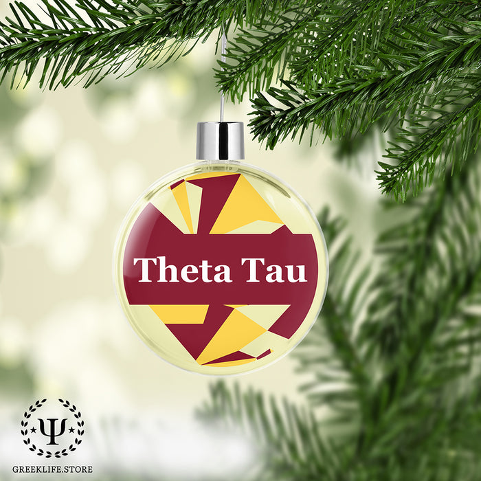 Theta Tau Christmas Ornament Flat Round