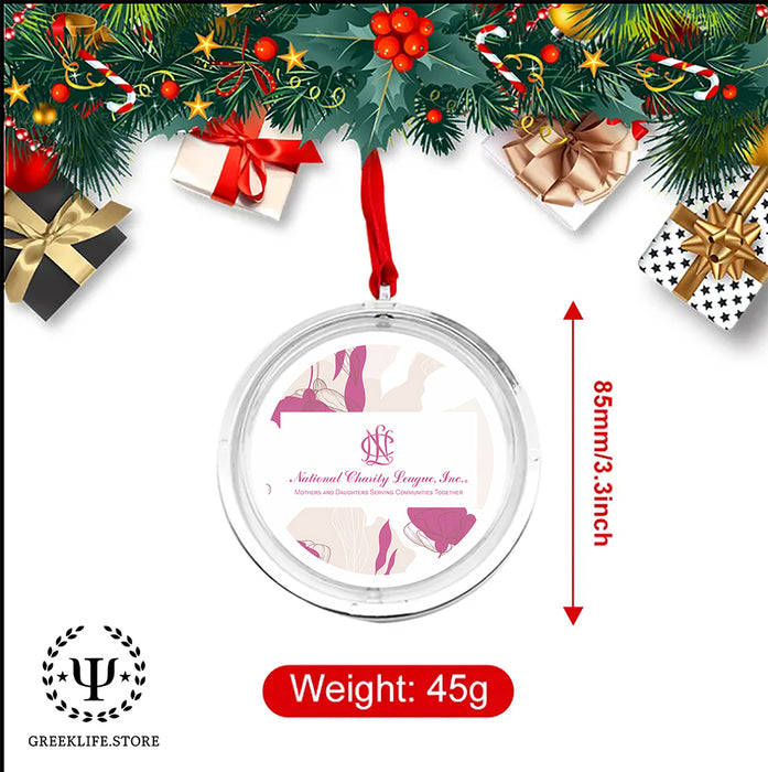 National Charity League Christmas Reversible Flat Round Ornament