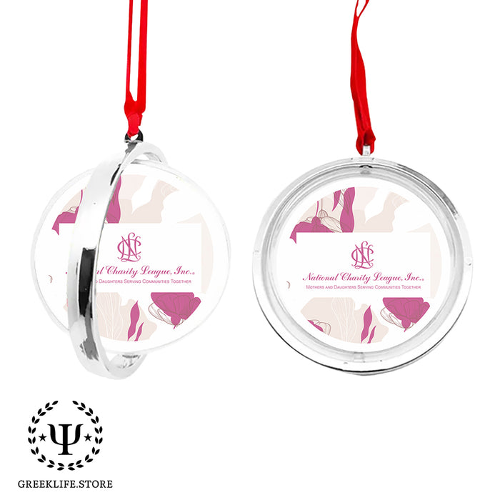 National Charity League Christmas Reversible Flat Round Ornament