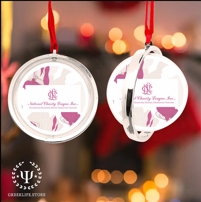 National Charity League Christmas Reversible Flat Round Ornament