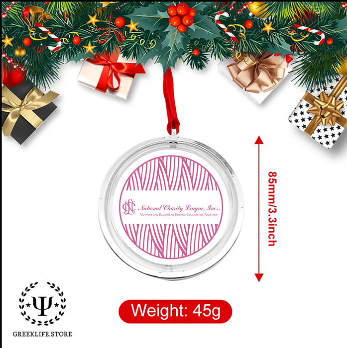 National Charity League Christmas Reversible Flat Round Ornament