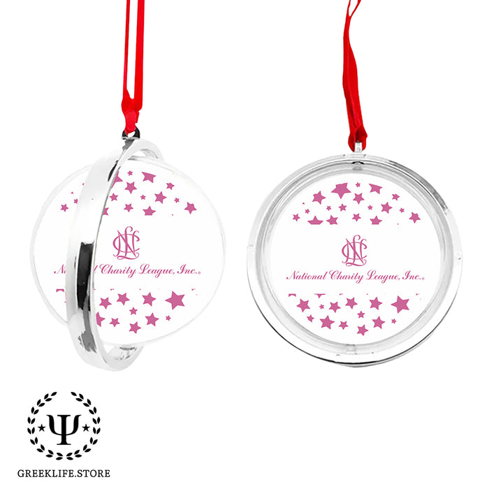 National Charity League Christmas Reversible Flat Round Ornament