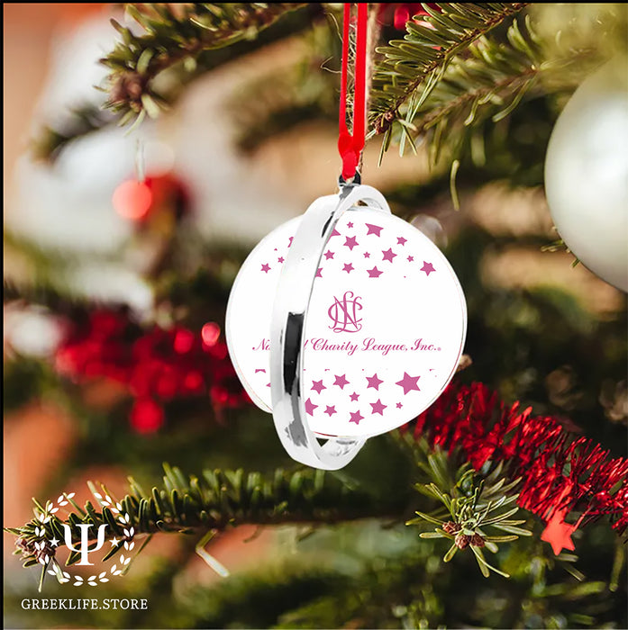 National Charity League Christmas Reversible Flat Round Ornament