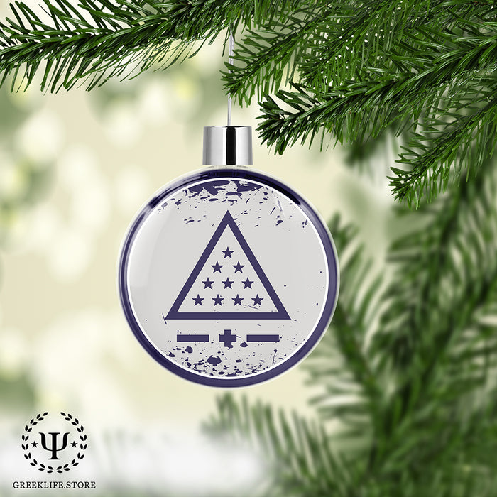 Sigma Pi Christmas Ornament Flat Round