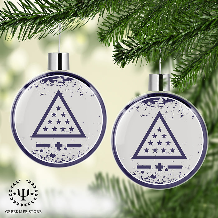 Sigma Pi Christmas Ornament Flat Round