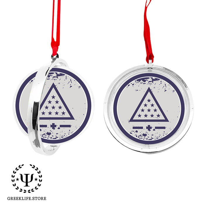Sigma Pi Christmas Reversible Flat Round Ornament