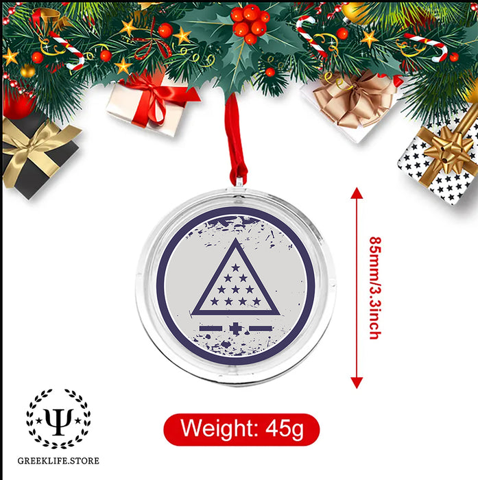 Sigma Pi Christmas Reversible Flat Round Ornament