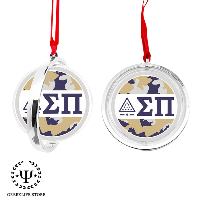 Sigma Pi Christmas Reversible Flat Round Ornament